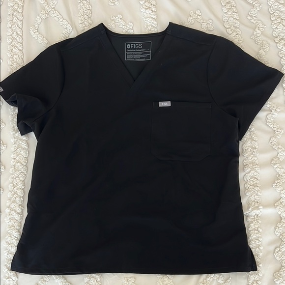 Figs Women’s Scrub Top Size L Black - Picture 1 of 3